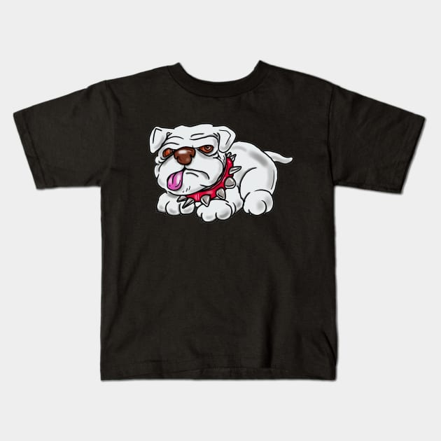 A white Bulldog named Terror Kids T-Shirt by silentrob668